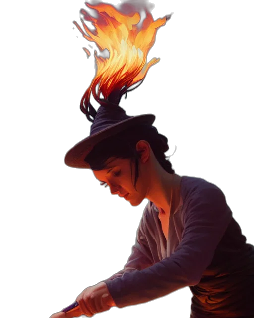 hat, staff, dragon, concept art transparent PNG cut-out
