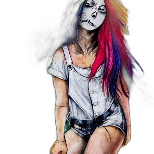 mask, face, watercolor, concept art transparent PNG cut-out