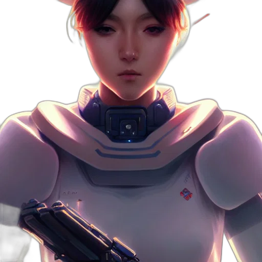 robot, weapon, staff, face transparent PNG cut-out