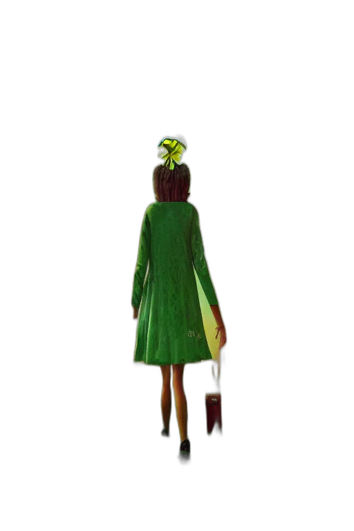 dress, hat, staff, crown transparent PNG cut-out