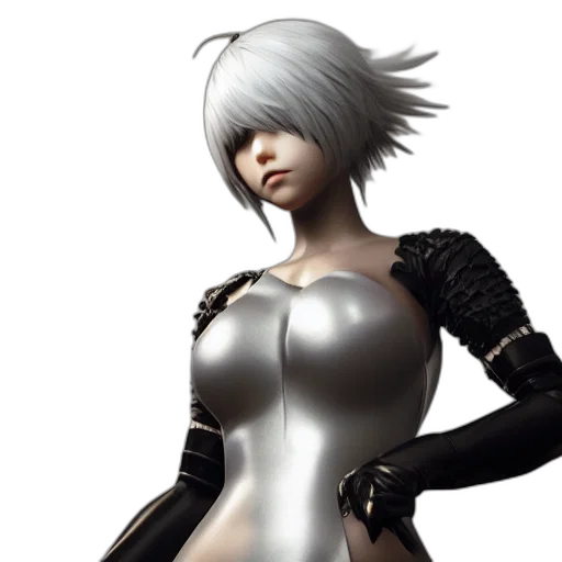 dress, robot, concept art, 3d render transparent PNG cut-out