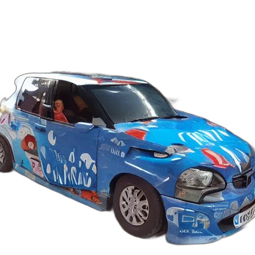 car, weapon, 3d render, photorealistic transparent PNG cut-out