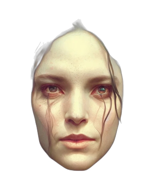 face, mask, robot, creature transparent PNG cut-out