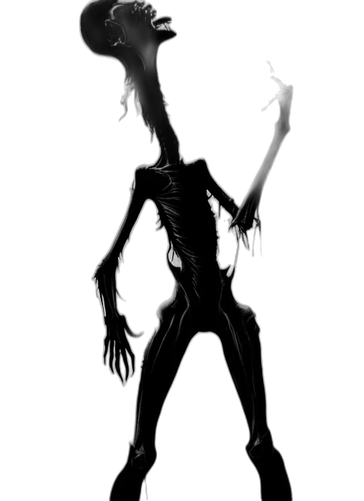 creature, staff, hair, mask transparent PNG cut-out