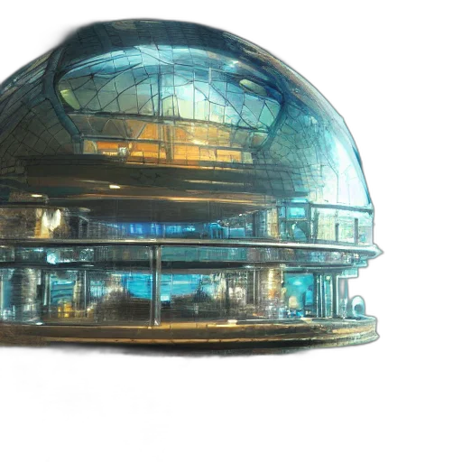 hat, crown, building, 3d render transparent PNG cut-out