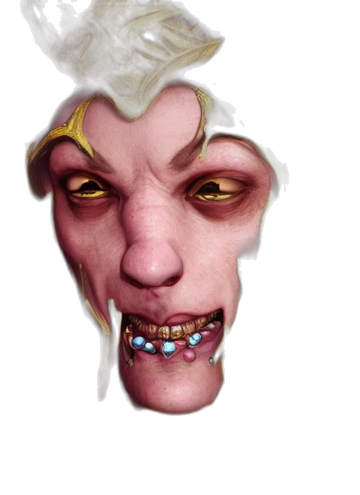 face, mask, creature, staff transparent PNG cut-out