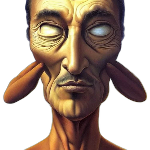 face, mask, staff, creature transparent PNG cut-out