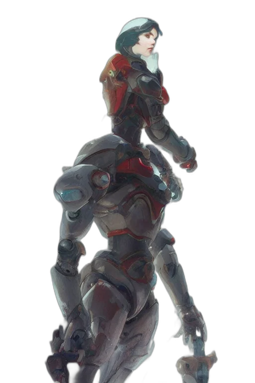 robot, weapon, creature, staff transparent PNG cut-out