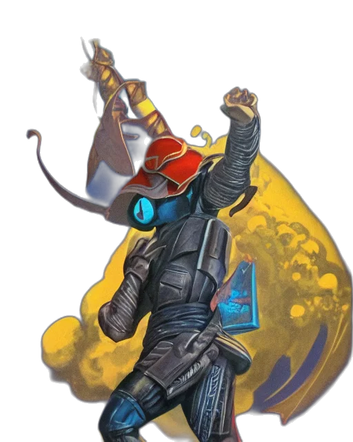 robot, staff, mask, weapon transparent PNG cut-out