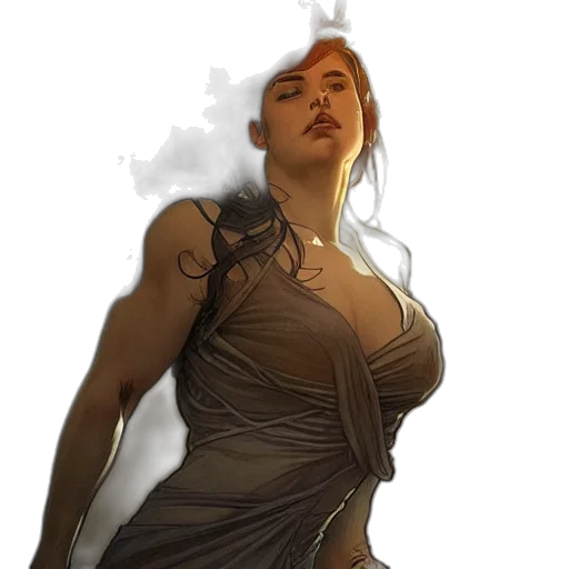 dress, concept art, fantasy art, comic book art transparent PNG cut-out