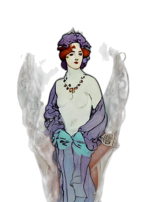 dress, jewelry, fantasy art, watercolor transparent PNG cut-out