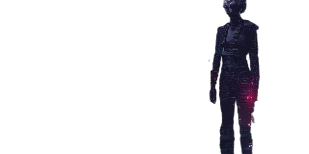 jacket, robot, mask, staff transparent PNG cut-out
