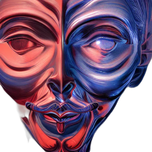 mask, face, concept art, 3d render transparent PNG cut-out