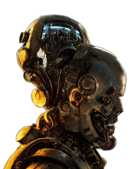 robot, mask, face, weapon transparent PNG cut-out