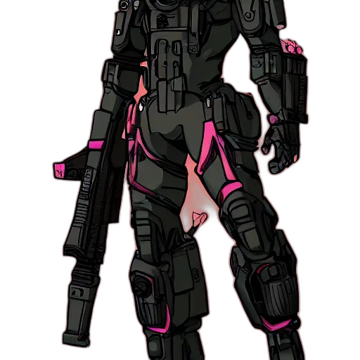 weapon, robot, cyberpunk, concept art transparent PNG cut-out