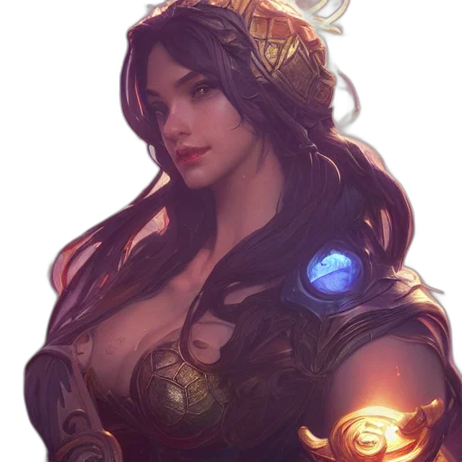 dress, crown, jewelry, staff transparent PNG cut-out