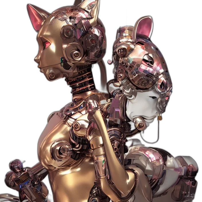 robot, jewelry, mask, cyberpunk transparent PNG cut-out