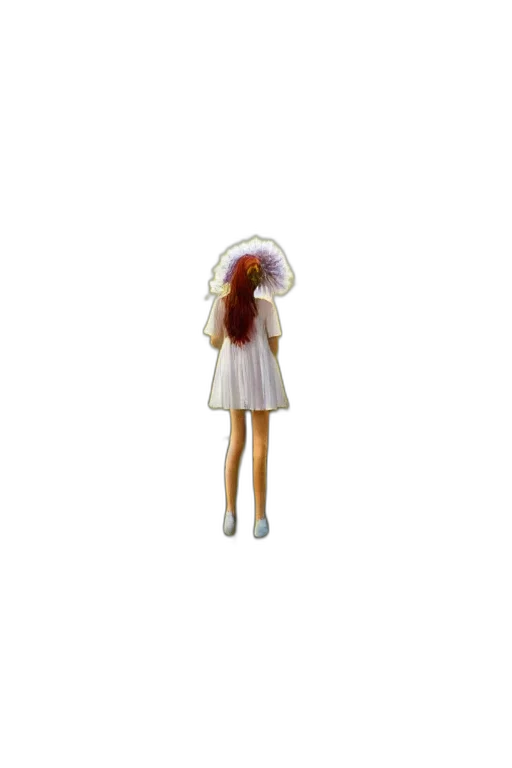 hat, dress, hair, umbrella transparent PNG cut-out