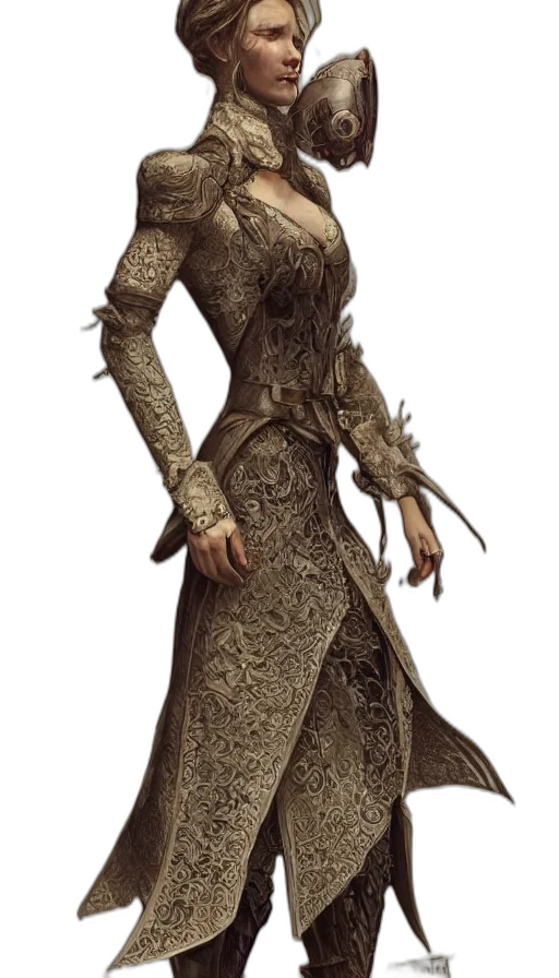 dress, staff, jacket, concept art transparent PNG cut-out