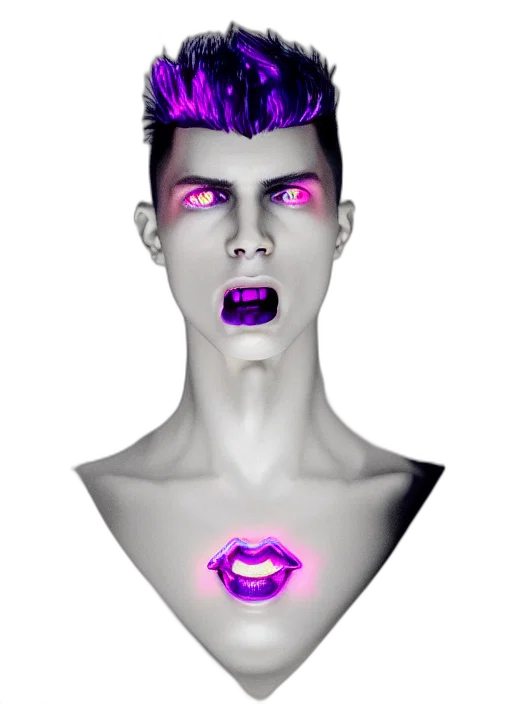 face, mask, creature, 3d render transparent PNG cut-out
