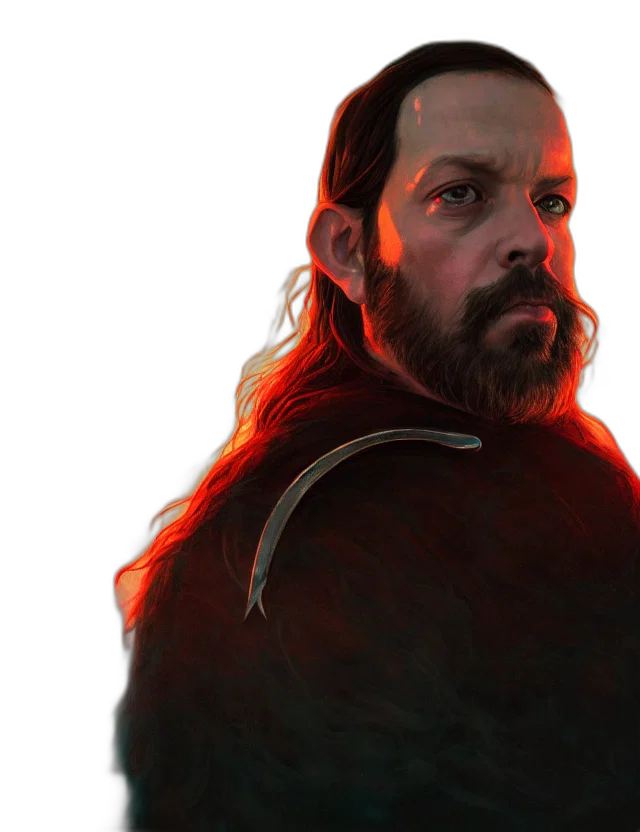 jacket, face, concept art, fantasy art transparent PNG cut-out