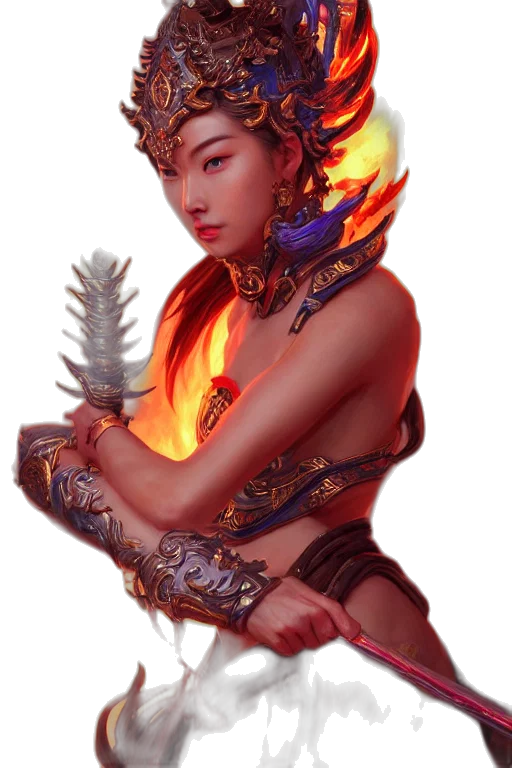 weapon, sword, staff, dragon transparent PNG cut-out
