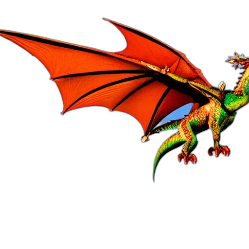 dragon, animal, creature, staff transparent PNG cut-out