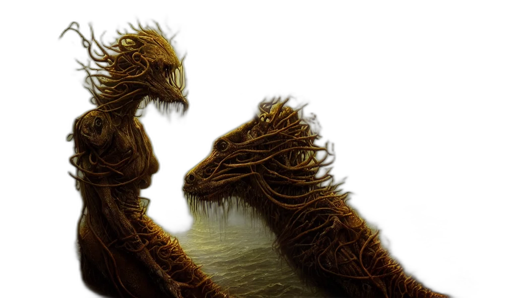 dragon, creature, hair, animal transparent PNG cut-out