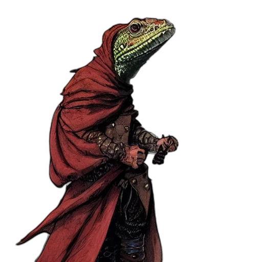 dragon, staff, creature, jacket transparent PNG cut-out