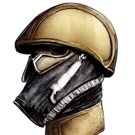 mask, face, staff, weapon transparent PNG cut-out
