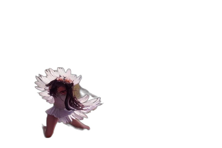 creature, hair, flower, dress transparent PNG cut-out