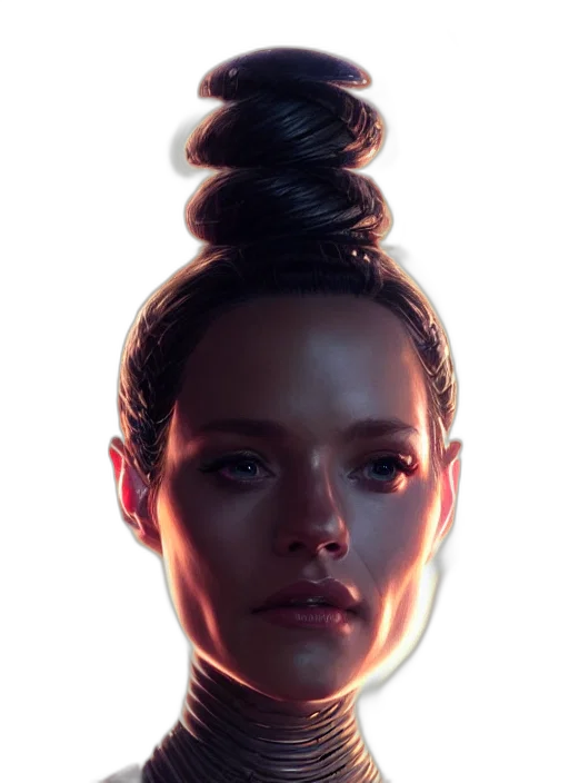 face, hair, crown, robot transparent PNG cut-out