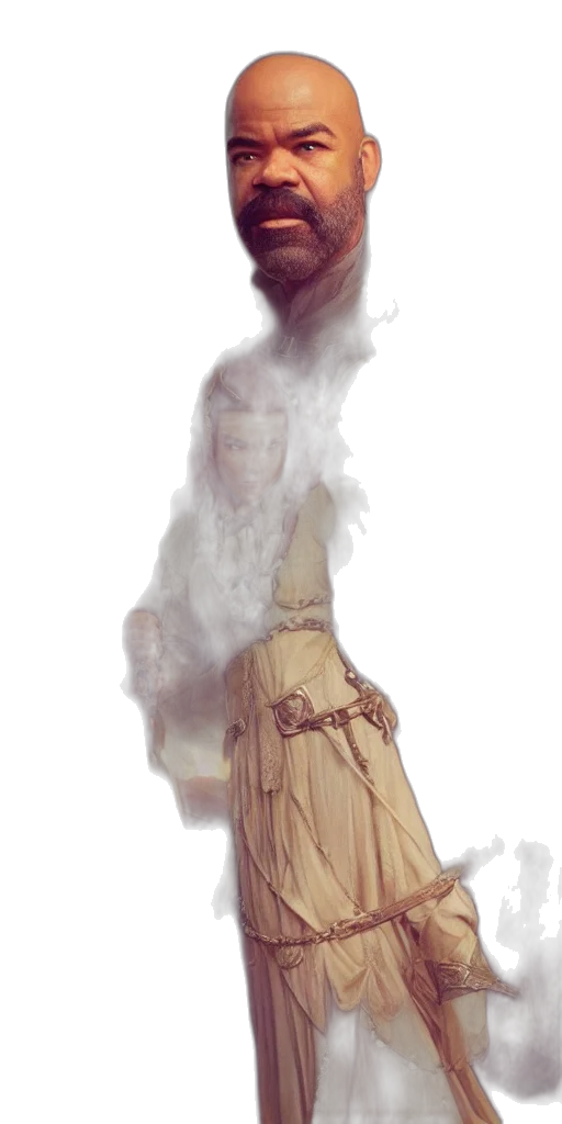 dress, staff, mask, sword transparent PNG cut-out