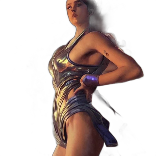 dress, weapon, robot, staff transparent PNG cut-out