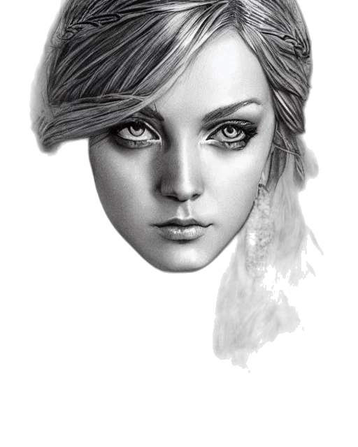 face, mask, crown, hair transparent PNG cut-out