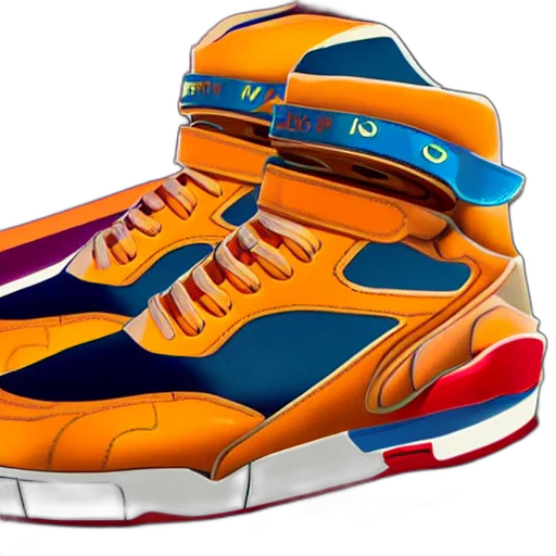 shoes, 3d render, concept art, photorealistic transparent PNG cut-out
