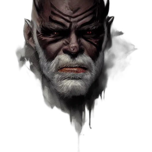 face, mask, creature, concept art transparent PNG cut-out