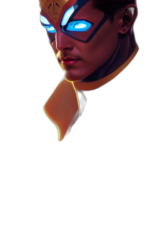 face, mask, crown, robot transparent PNG cut-out