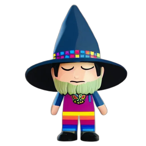 hat, staff, dress, pixel art transparent PNG cut-out