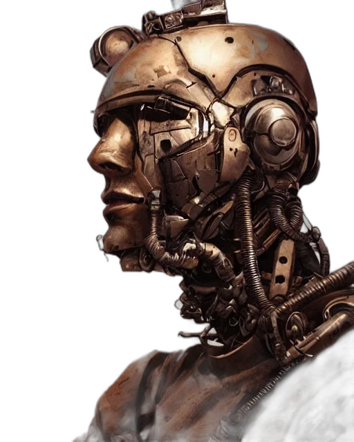 robot, face, mask, cyberpunk transparent PNG cut-out