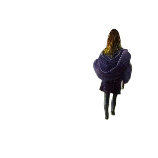 jacket, staff, hair, dress transparent PNG cut-out