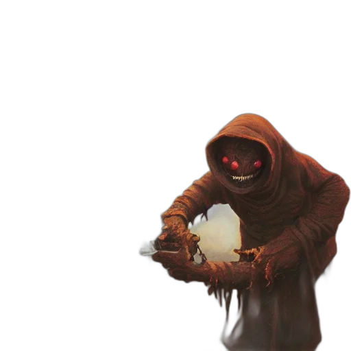 mask, creature, staff, weapon transparent PNG cut-out