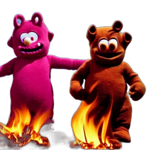 3d render, concept art, fire, ugly transparent PNG cut-out