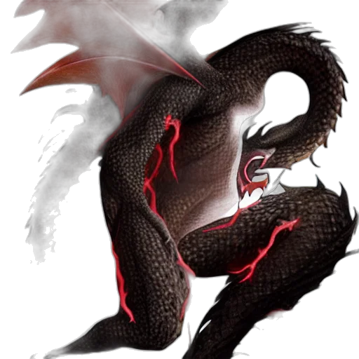 dragon, creature, animal, staff transparent PNG cut-out