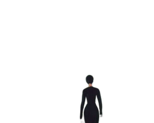 dress, robot, creature, staff transparent PNG cut-out