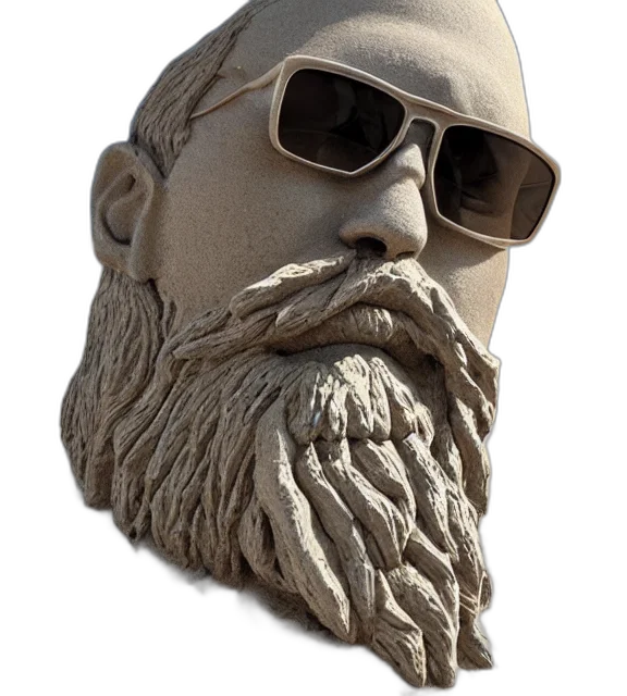 face, mask, hair, 3d render transparent PNG cut-out
