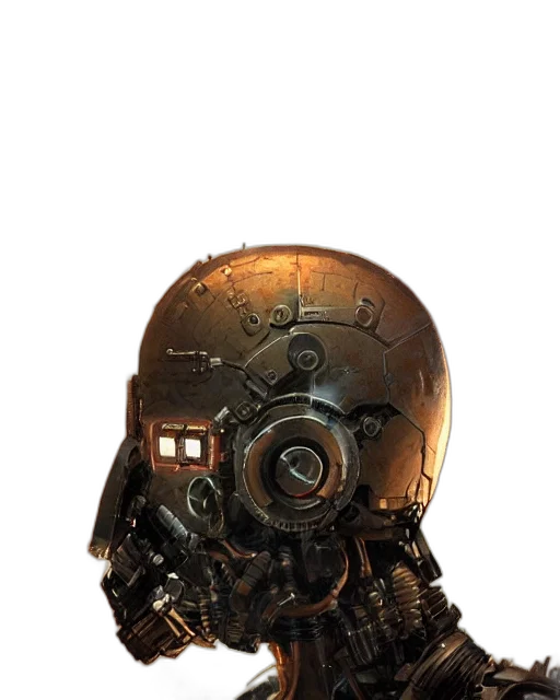 robot, mask, face, weapon transparent PNG cut-out