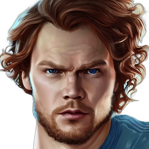 face, photorealistic, fantasy art, comic book art transparent PNG cut-out