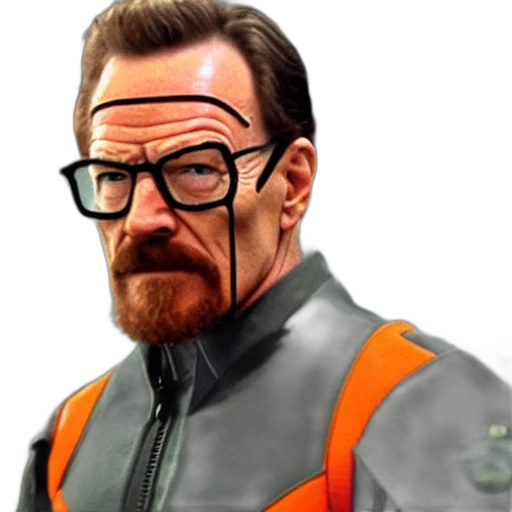 jacket, staff, face, robot transparent PNG cut-out