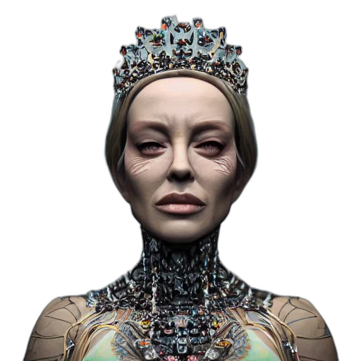 robot, crown, face, jewelry transparent PNG cut-out